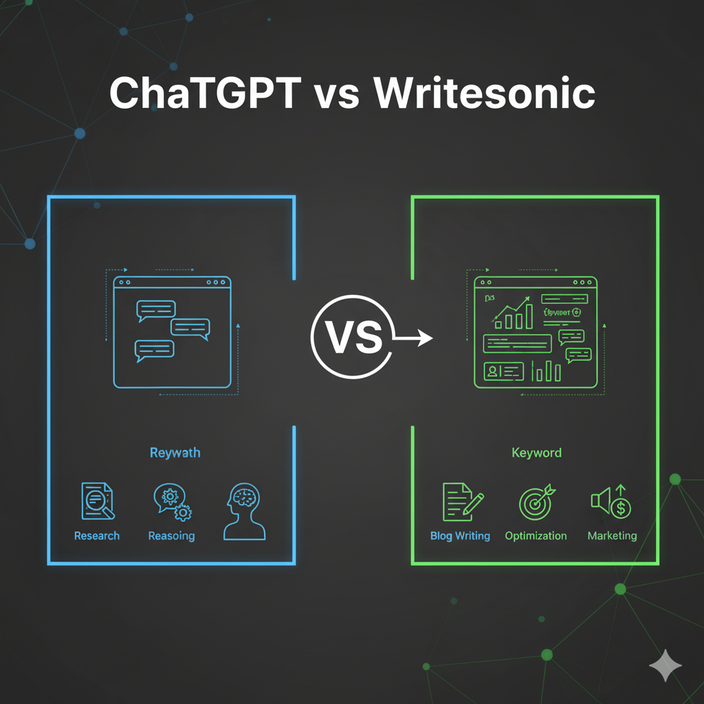 ChatGPT vs Writesonic AI writing and SEO tools comparison