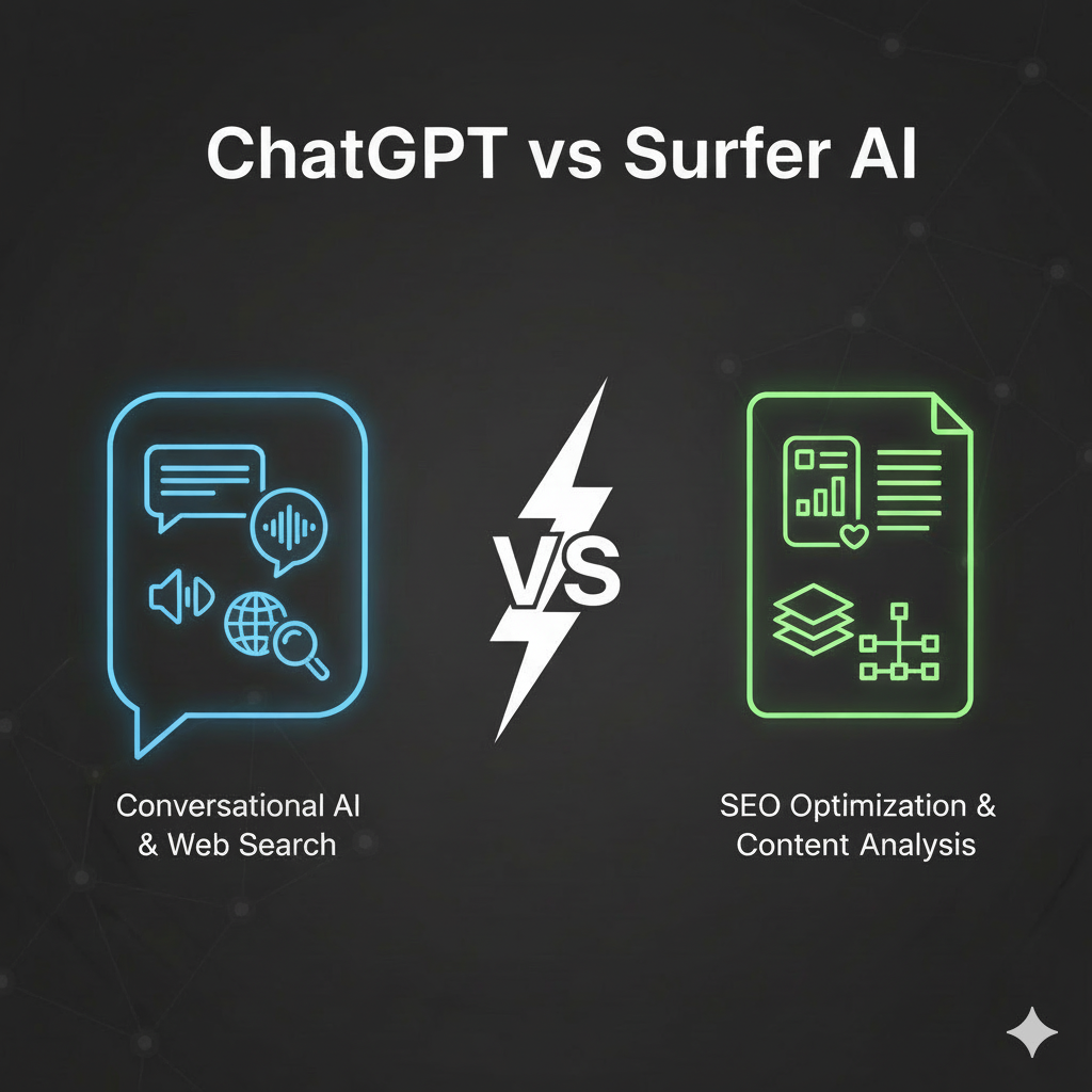 ChatGPT vs Surfer AI comparison for SEO content workflows